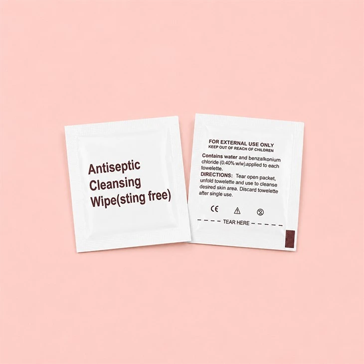 alcohol free cleaning non-woven wipe